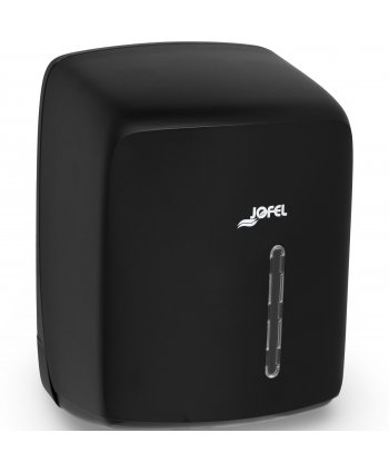 Dispenser pentru Role Prosop Hârtie Jofel TIMELESS, Negru Mat – Funcționalitate Simplificată, Igienă Maximizată