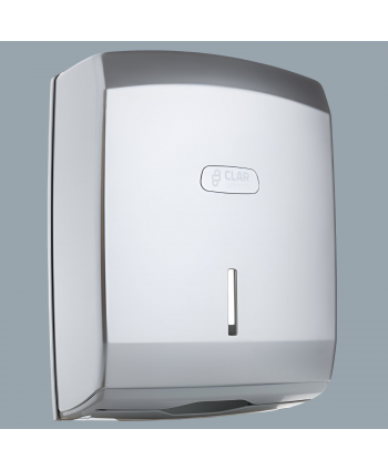  Dispensere prosoape hartie - Dispenser Prosop Hârtie Pliat CLAR Systems I-NOVA Argintiu Cromat – Eleganță și Funcționalitate pentru Spații Profesionale - arli.ro