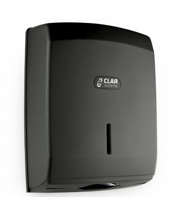 Dispenser Prosop Hârtie Pliat CLAR Systems I-NOVA Negru Mat – Eleganță și Funcționalitate pentru Spații de Igienă Premium