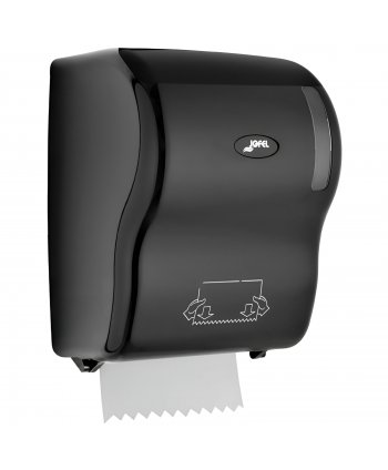 Dispenser Prosop Hartie Rola Autocut  Jofel AZUR, Reducere Consum de Hartie, Calitate Superioara, Profesional, Negru Lucios