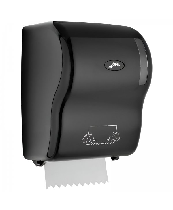 Dispenser Prosop Hartie Rola Autocut Jofel AZUR, Reducere Consum de Hartie, Calitate Superioara, Profesional, Negru Lucios Dispenser Prosop Hartie Rola Autocut Jofel AZUR, Reducere Consum de Hartie, Calitate Superioara, Profesional, Negru Lucios