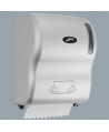 Dispenser Prosop Hartie Rola Autocut  Jofel AZUR, Reducere Consum de Hartie, Calitate Superioara, Argintiu Metalizat