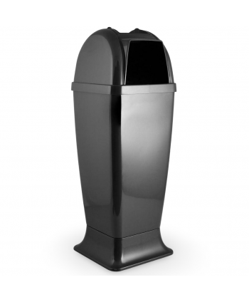 Coș de Gunoi cu Scrumieră Integrată 50L – Design Urban Anthracite, Sustenabil & Rezistent pentru Exterior