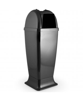 Coș de Gunoi cu Scrumieră Integrată 50L – Design Urban Anthracite, Sustenabil & Rezistent pentru Exterior