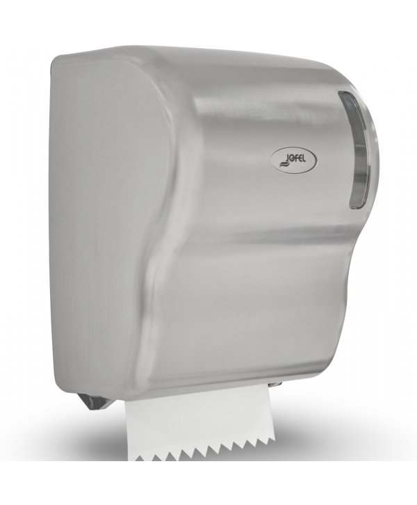 Dispenser Autocut Prosop Hartie Rola din Inox Satinat Premium - Jofel FUTURA - Igiena si Sustenabilitate Dispenser Autocut Prosop Hartie Rola din Inox Satinat Premium - Jofel FUTURA - Igiena si Sustenabilitate