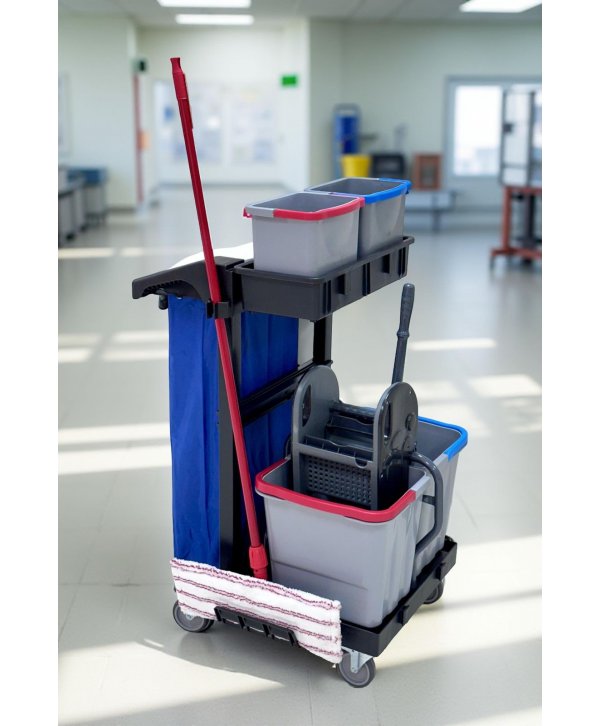 Cărucior Curățenie ArliPlus® M381 – Compact, Versatil și Extins pentru Echipare Completă Cărucior Curățenie ArliPlus® M381 – Compact, Versatil și Extins pentru Echipare Completă