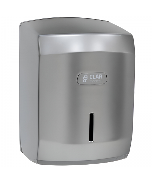 Dispenser de Prosop Hartie Rola Finisaj Premium Clar Systems I-Nova Argintiu Metalizat Dispenser de Prosop Hartie Rola Finisaj Premium Clar Systems I-Nova Argintiu Metalizat