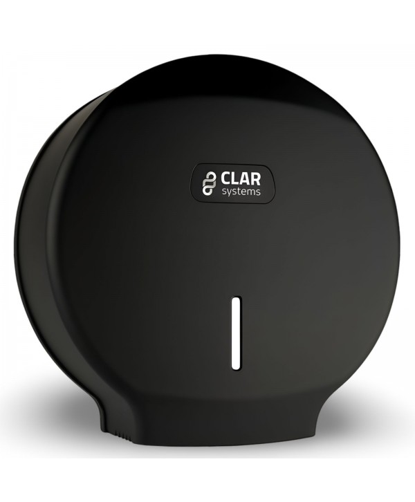 Dispenser de Hârtie Igienică CLAR Systems I-NOVA în Negru Mat Cauciucat – Funcționalitate și Eleganță în Design Modern