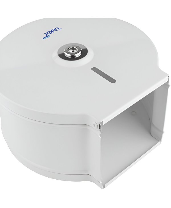 Dispenser Premium 💎 din Metal Electro Zincat pentru Role de Hârtie Igienică Jumbo - Jofel Classic, Antivandalism