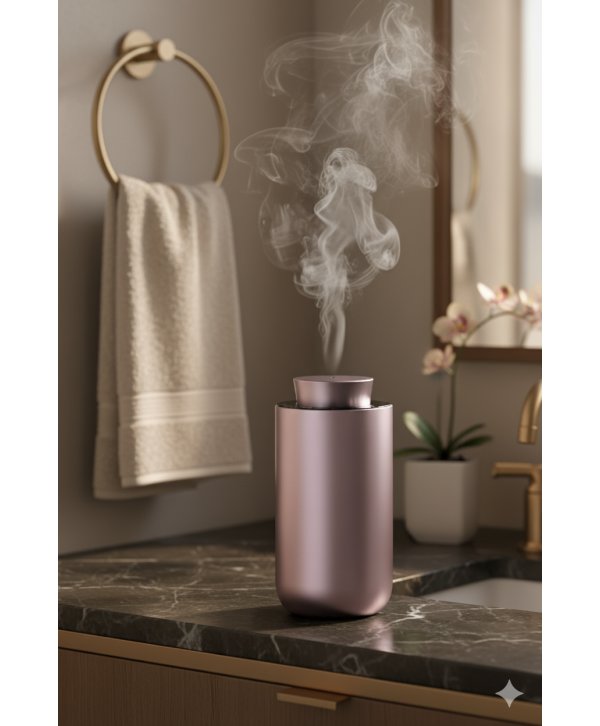 Difuzor Rose Gold pentru esențe odorizante prin nebulizare – Soluția ideală pentru auto 🚗 și birou 🏢