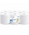 Prosoape de hartie tip rola, 2 straturi, 100% celuloza, albe, 78,8 metri, 375 portii, Lucart, pachet 6 role
