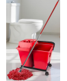 Set Profesional Curățenie ArliPlus® Roșu 🇪🇸 – Găleată cu Dublu Compartiment + Mop Microfibră + Mâner Aluminiu