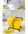 Set Profesional Curățenie ArliPlus® Galben 🇪🇸 – Găleată cu Dublu Compartiment + Mop Microfibră + Mâner Aluminiu