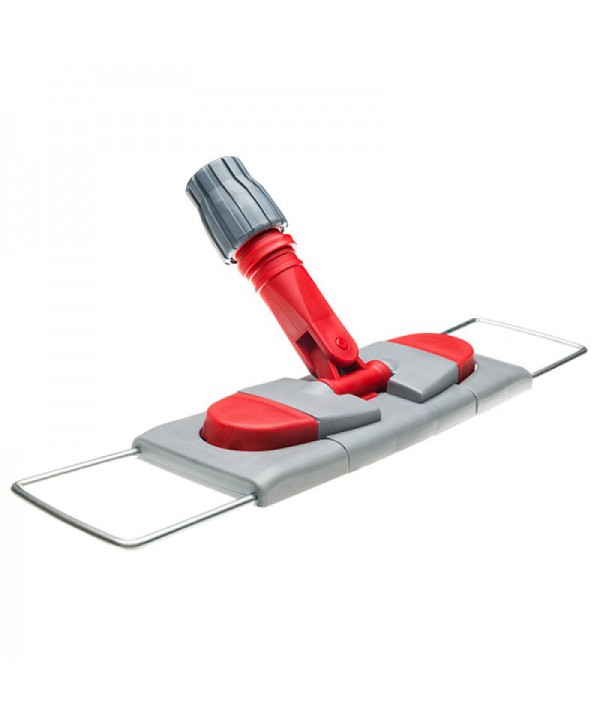 Mopuri profesionale - - Suport metalic pentru mop plat profesional 40 cm, cu buzunare, roșu – Durabilitate și eficiență pentru spații sanitare - arli.ro