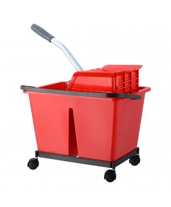 Set Curățenie Profesională ArliPlus® Roșu cu Mop cu Fire Lungi