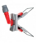 Mopuri profesionale - Suport metalic pentru mop plat profesional 40 cm, cu buzunare, roșu – Durabilitate și eficiență pentru spații sanitare - arli.ro