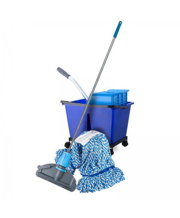 Set Curățenie Profesională ArliPlus® Albastru cu Mop cu Fire Lungi Set Curățenie Profesională ArliPlus® Albastru cu Mop cu Fire Lungi