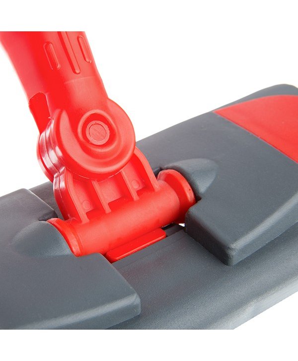 Suport metalic pentru mop plat cu buzunare, 50 cm, compatibil sistem B5, rotire 360°, conform normelor UE, rosu / gri Suport metalic pentru mop plat cu buzunare, 50 cm, compatibil sistem B5, rotire 360°, conform normelor UE, rosu / gri