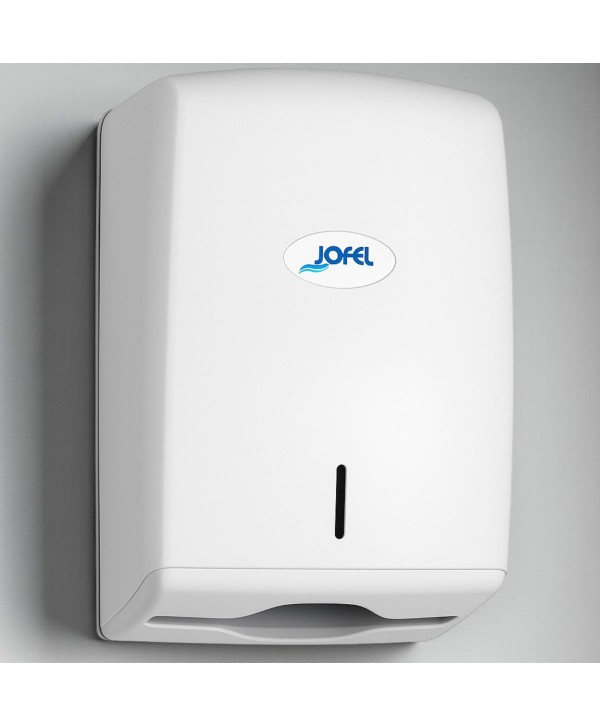 Dispenser Prosoape de Maini Pliate Jofel SMART Alb – Soluția Compactă și Economică pentru Distribuirea Servetelelor Dispenser Prosoape de Maini Pliate Jofel SMART Alb – Soluția Compactă și Economică pentru Distribuirea Servetelelor