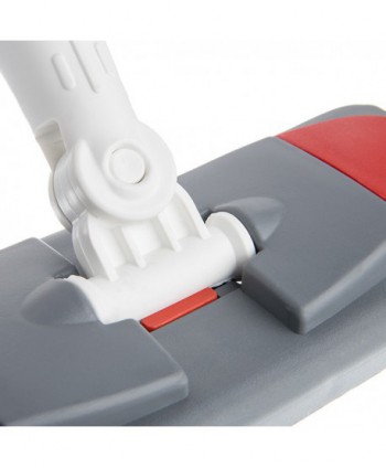 Suport metalic pentru mop plat cu buzunare, 80 cm, compatibil sistem B8, rotire 360°, conform normelor UE, rosu / gri