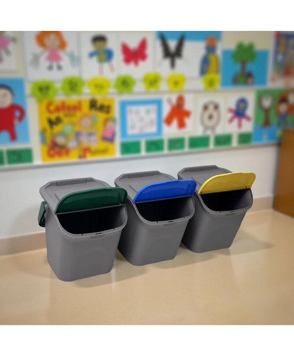 Coș de Gunoi Stivuibil 28 L pentru Colectare Selectivă - Galben Coș de Gunoi Stivuibil 28 L pentru Colectare Selectivă - Galben
