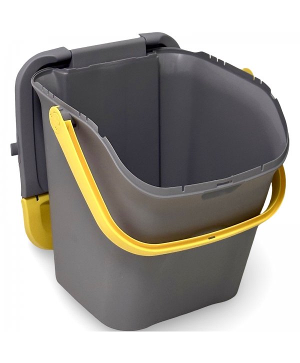 Coș de Gunoi Stivuibil 28 L pentru Colectare Selectivă - Galben Coș de Gunoi Stivuibil 28 L pentru Colectare Selectivă - Galben