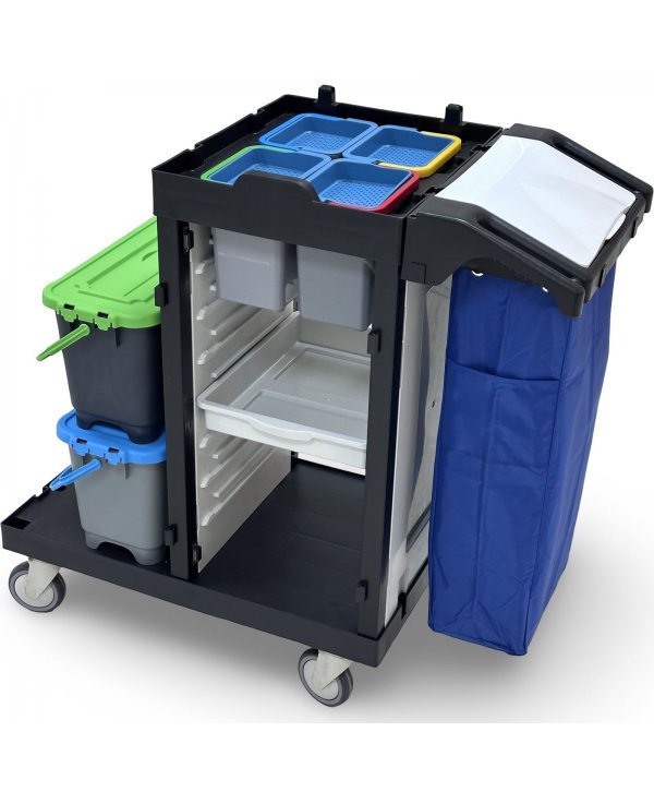 Cărucior de Curățenie ArliPlus® M720 – Configurație Profesională pentru Igienă Avansată și Organizare Modulară