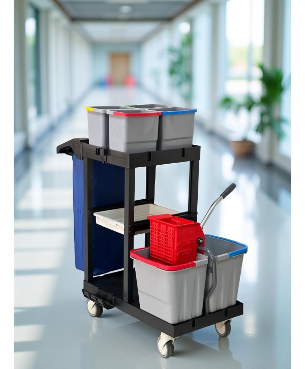 Cărucior de Curățenie ArliPlus® Evo Complet – Performanță și Versatilitate Maximă
