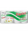 Hârtie Igienică PARISS – 3 Straturi | 100% Celuloză | 8 Role | Parfum Mușețel