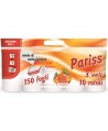 10 🧻 Hârtie Igienică PARISS –  3 Straturi | 100% Celuloză | 10 Role | Parfum Piersică