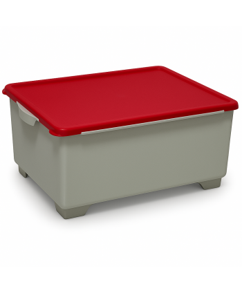  Acasa - Cutie Profesională Depozitare Mopuri ArliPlus® 26 L – Capac Rosu, Sistem Igienic Compatibil Cărucioare - arli.ro