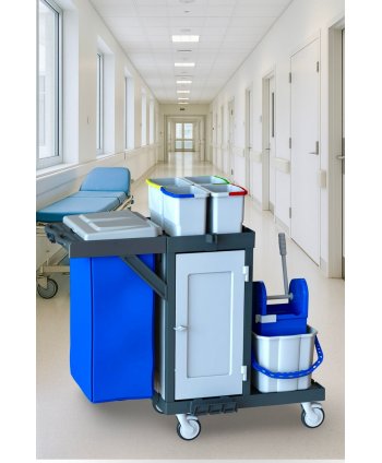 Cărucior de Curățenie Profesional ArliPlus® M58  Separare reală a zonelor. Igienă controlată. Eficiență maximă.