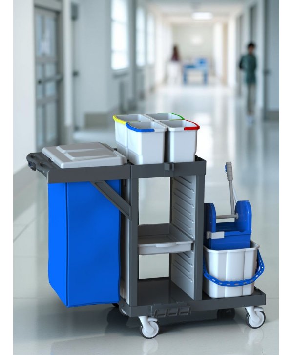 Cărucior de Curățenie Profesional ArliPlus® M581 Separare fizică a zonelor. Acces rapid. Igienă controlată. Cărucior de Curățenie Profesional ArliPlus® M581 Separare fizică a zonelor. Acces rapid. Igienă controlată.