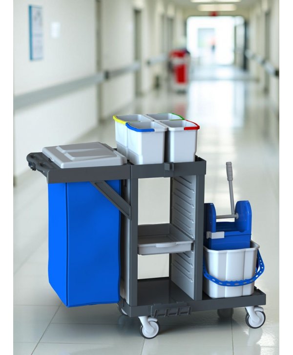 Cărucior de Curățenie Profesional ArliPlus® M581 Separare fizică a zonelor. Acces rapid. Igienă controlată. Cărucior de Curățenie Profesional ArliPlus® M581 Separare fizică a zonelor. Acces rapid. Igienă controlată.