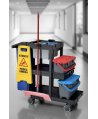 Cărucior profesional curățenie ArliPlus® M704 – Capacitate extinsă și organizare inteligentă pentru profesioniști