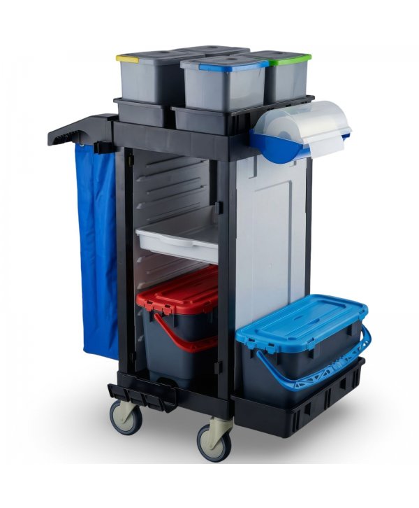Cărucior de Curățenie Profesional ArliPlus® M70 - Compact pentru Spitale cu Spații Reduse