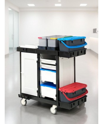  Produse de curatenie profesionale - Cărucior de Curățenie Profesional ArliPlus® M61 Ideal pentru Spitale, Clinici și Instituții Publice - arli.ro