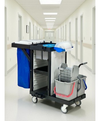  Produse de curatenie profesionale - Cărucior de Curățenie Modular ArliPlus® M54 pentru Utilizare Profesională in Spații Mari - arli.ro