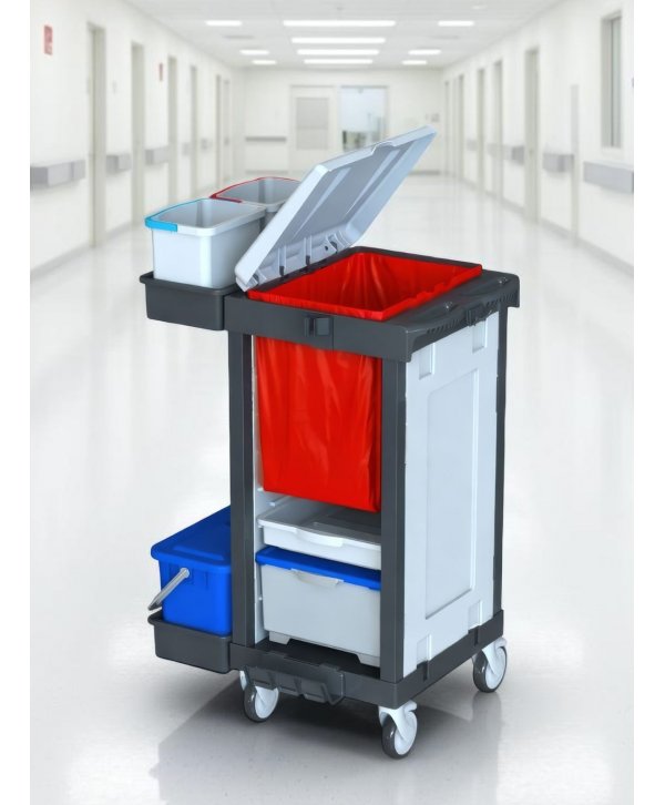 Cărucior de Curățenie ArliPlus® M35 – Compact, Versatil și Ideal pentru Spații Medicale și Profesionale Cărucior de Curățenie ArliPlus® M35 – Compact, Versatil și Ideal pentru Spații Medicale și Profesionale