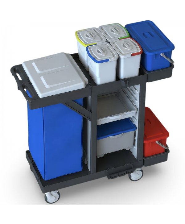 Cărucior de Curățenie ArliPlus® M64 – Soluție Profesională pentru Organizare, Igienă și Eficiență în Spații Medicale