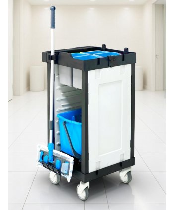 Cărucior de Curățenie Multifuncțional ArliPlus® M23 – Eficiență și Mobilitate în Spații Reduse