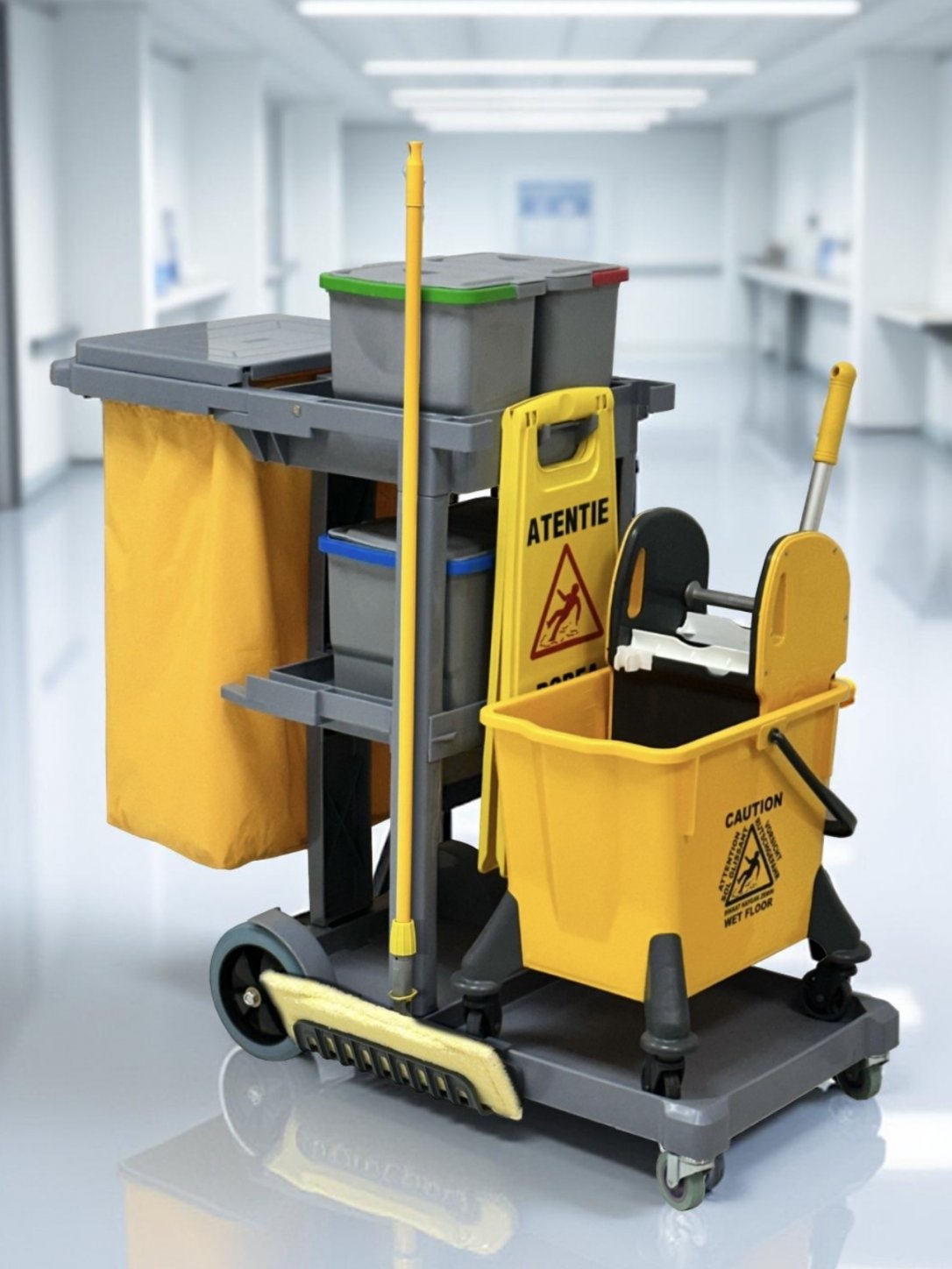 Carucior profesional ArliPlus M550 cu galeti si storcator