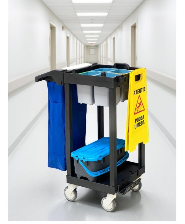 Cărucior de Curățenie Multifuncțional ArliPlus® M21s – Organizare și Eficiență în Spațiile Profesionale