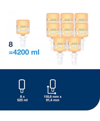 Cremă de Duș Luxury 3-în-1 Tork S5 – Rezervă Mini Păr & Corp 525 ml, Cod 425662