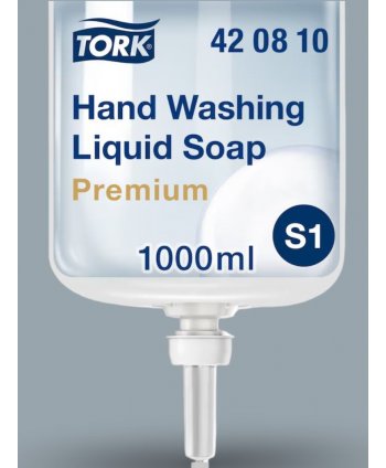 Săpun Lichid pentru Spălarea Mâinilor Tork Premium S1 – Rezervă 1000 ml, Cod 420810