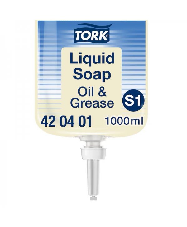 Săpun lichid Tork S1 pentru murdărie grea, uleiuri, grasimi – rezerva 1000 ml, Cod 420401 Săpun lichid Tork S1 pentru murdărie grea, uleiuri, grasimi – rezerva 1000 ml, Cod 420401