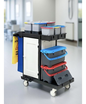 Cărucior de Curățenie ArliPlus® M44 – Siguranță, Organizare și Eficiență Superioară
