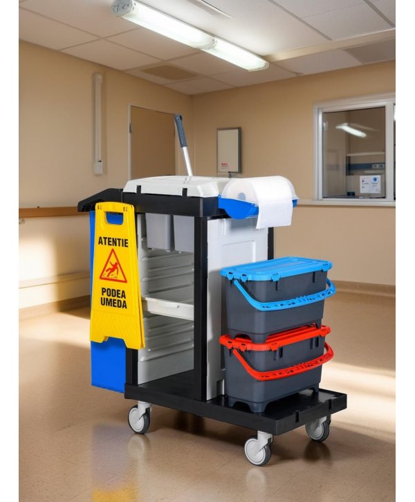 Cărucior de Curățenie Modular Uz Spitalicesc ArliPlus® M71 - Siguranță, Organizare și Eficiență