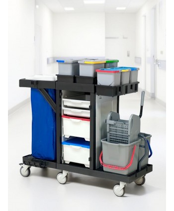  Produse de curatenie profesionale - Cărucior de Curățenie Profesional ArliPlus® M82 – Modular, Eficient și Sustenabil - arli.ro