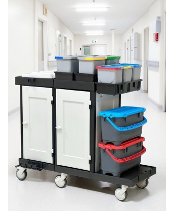  Produse de curatenie profesionale - Cărucior de Curățenie Profesional ArliPlus® M89 pentru Utilizare Intensivă in Domeniul Medical - arli.ro